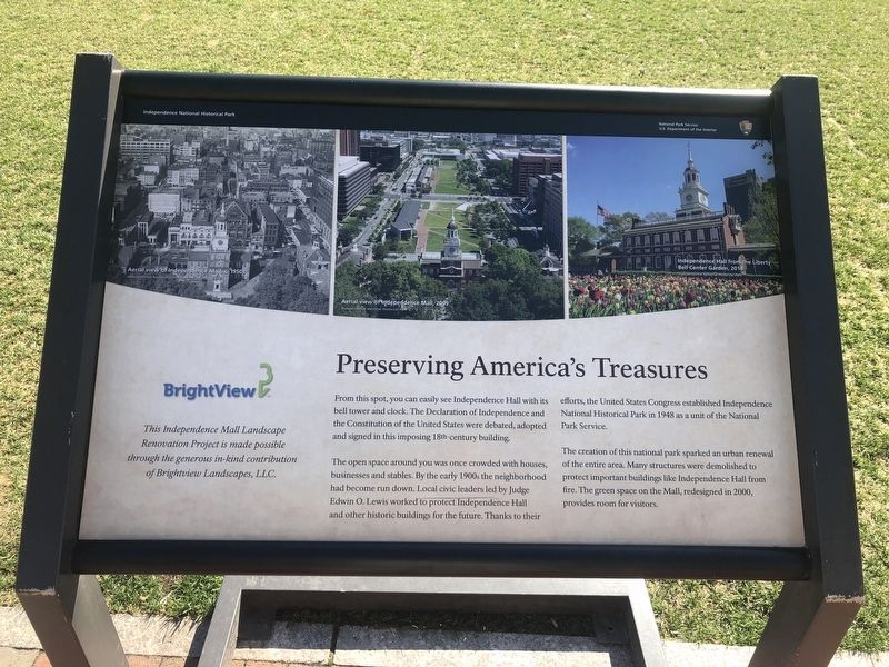 Preserving America's Treasures Marker image. Click for full size.