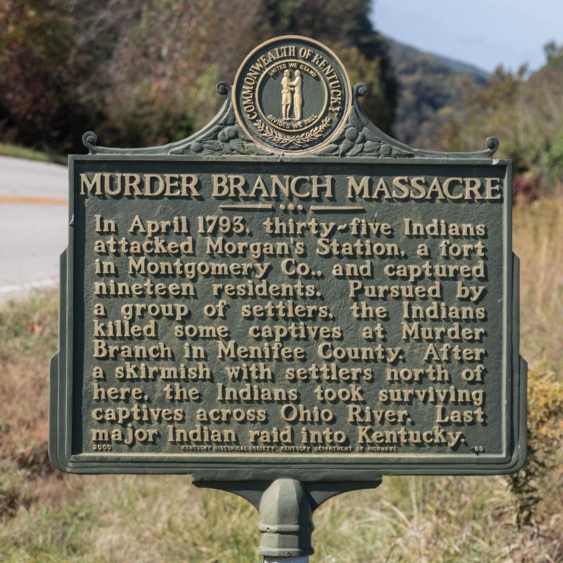 Murder Branch Massacre Marker image. Click for full size.