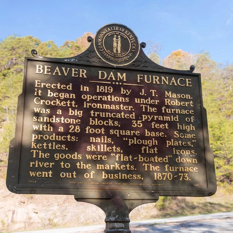 Beaver Dam Furnace Marker image. Click for full size.