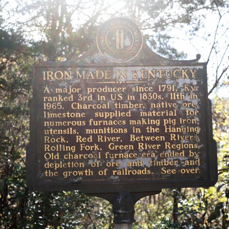 Iron Made in Kentucky face of marker image. Click for full size.