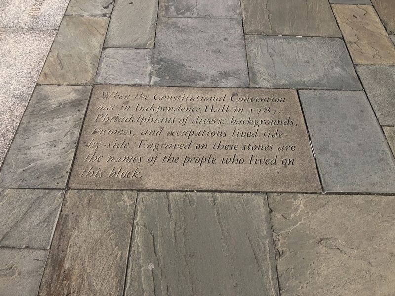 The Names of the People Who Lived on This Block Marker image. Click for full size.