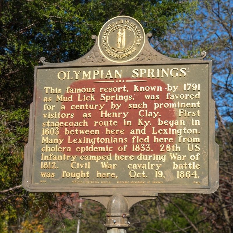 Olympian Springs Marker image. Click for full size.