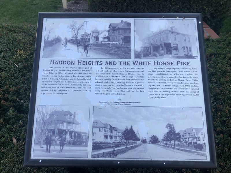 Haddon Heights and the White Horse Pike Marker image. Click for full size.