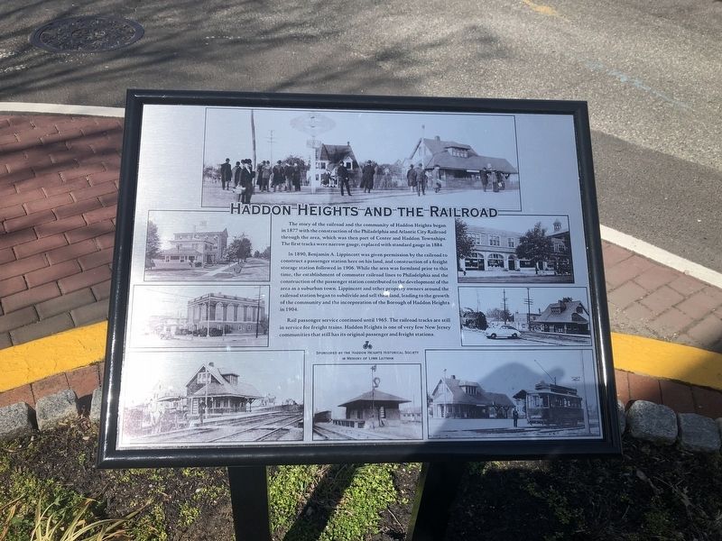 Haddon Heights and the Railroad Marker image. Click for full size.