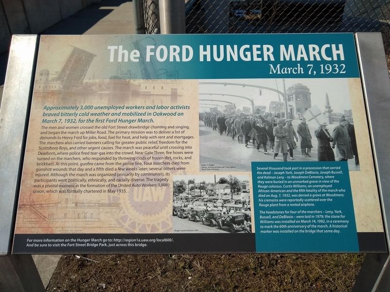 The Ford Hunger March Marker image. Click for full size.