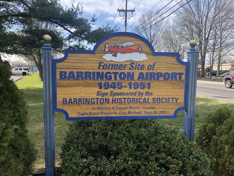 Barrington Airport Marker image. Click for full size.