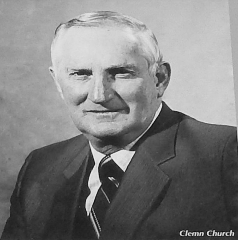 Marker detail: Clemn Church. Click for full size. Marker detail: Clemn Church image. Click for full size.