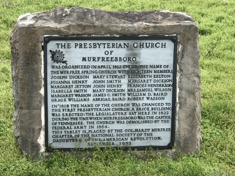The Presbyterian Church of Murfreesboro Marker image. Click for full size.