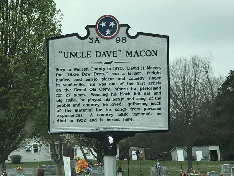 "Uncle Dave" Macon Marker image. Click for full size.