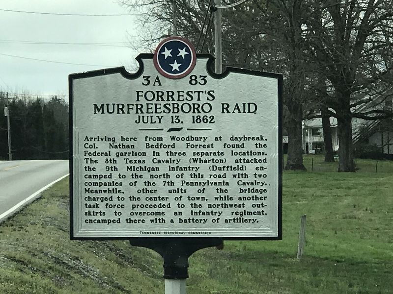 Forrest's Murfreesboro Raid Marker image. Click for full size.