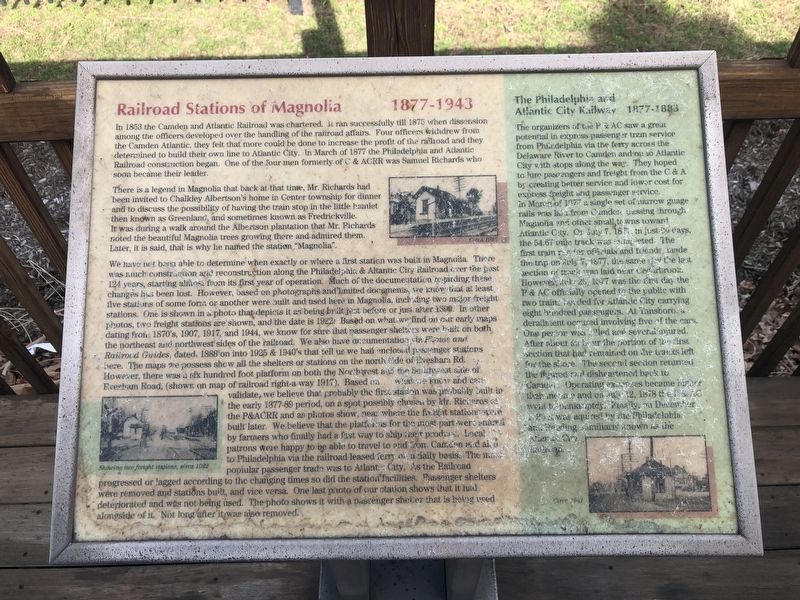 Railroad Stations of Magnolia Marker image. Click for full size.