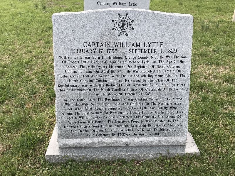 Captain William Lytle Marker image. Click for full size.