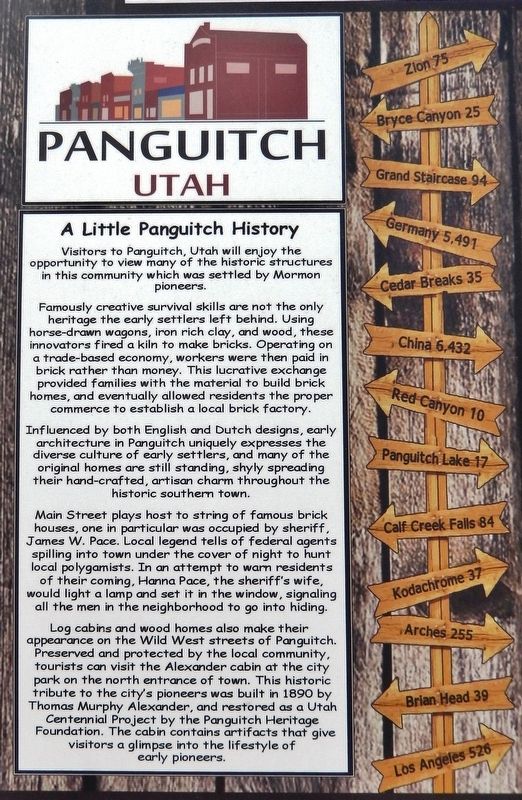 A Little Panguitch History Marker image. Click for full size.