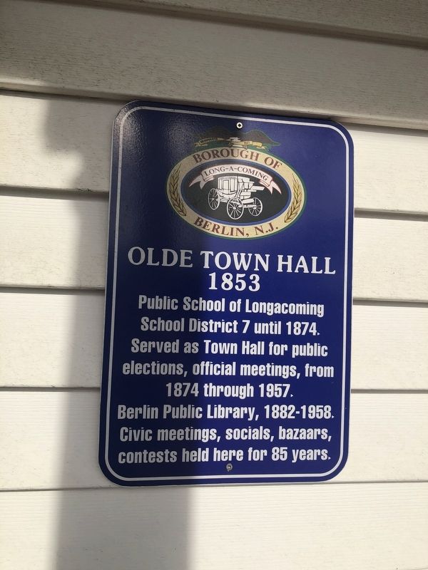 Olde Town Hall Marker. Click for full size. Olde Town Hall Marker image. Click for full size.