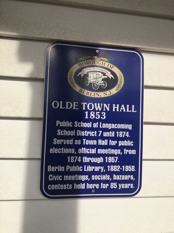 Olde Town Hall Marker image. Click for full size.