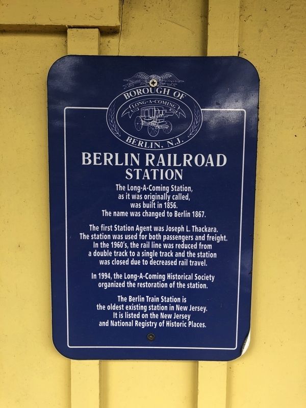 Berlin Railroad Station Marker image. Click for full size.