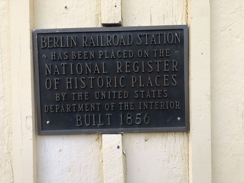 Berlin Railroad Station Marker image. Click for full size.