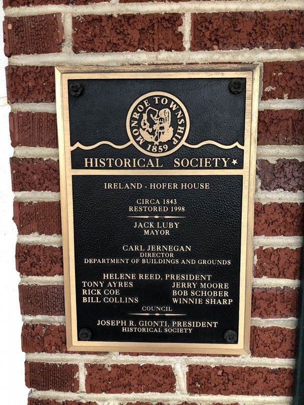 Dedication plaque on the house image. Click for full size.