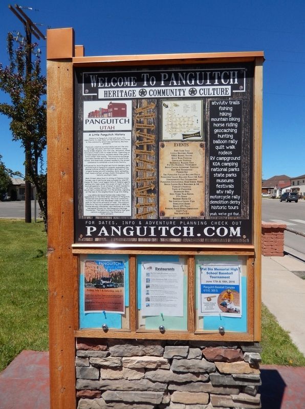 A Little Panguitch History Marker image. Click for full size.