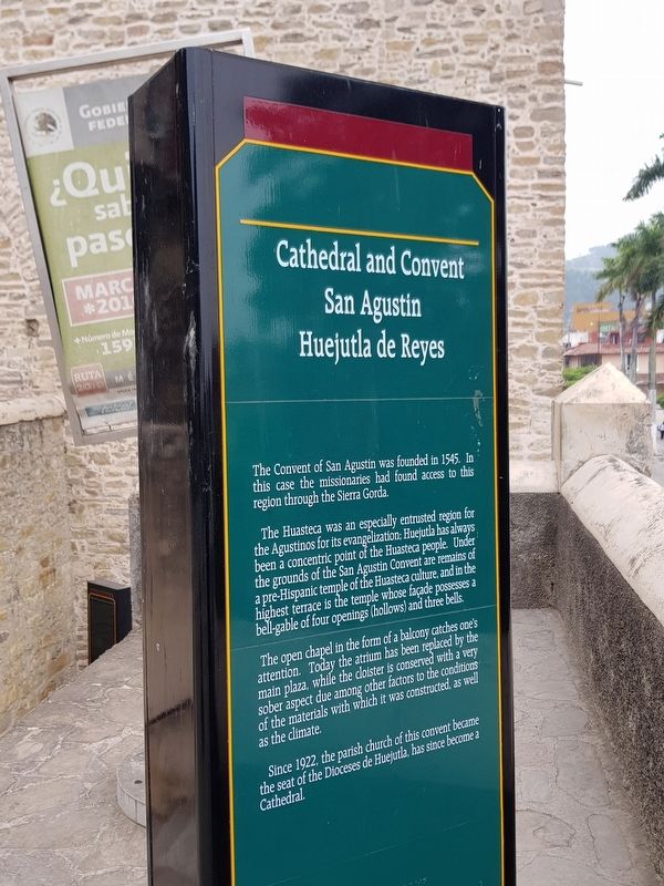 Cathedral and Convent San Agustin Marker English text image. Click for full size.