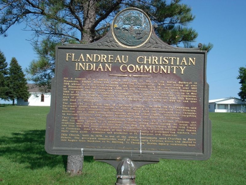 Flandreau Christian Indian Community Marker image. Click for full size.