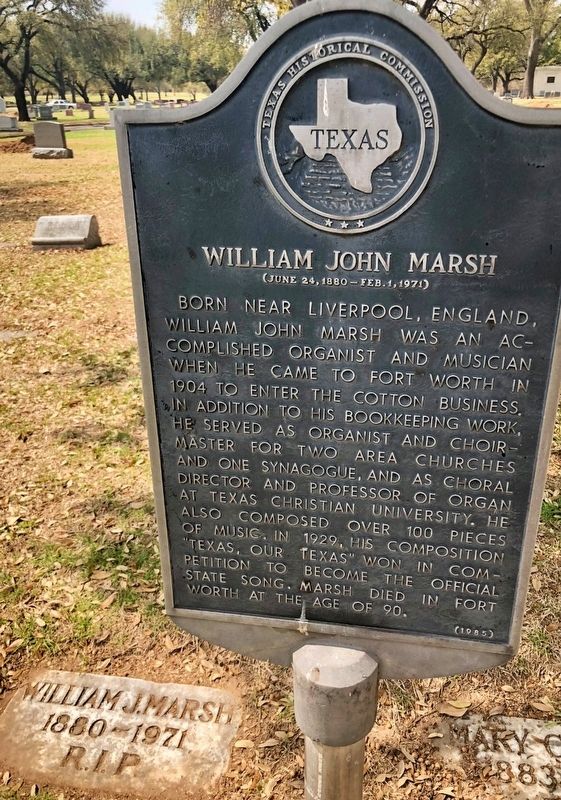 William John Marsh Marker. Click for full size. William John Marsh Marker image. Click for full size.