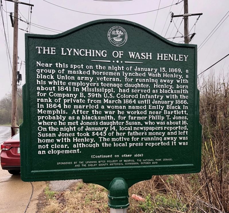 The Lynching of Wash Henley Marker. Click for full size. The Lynching of Wash Henley Marker image. Click for full size.