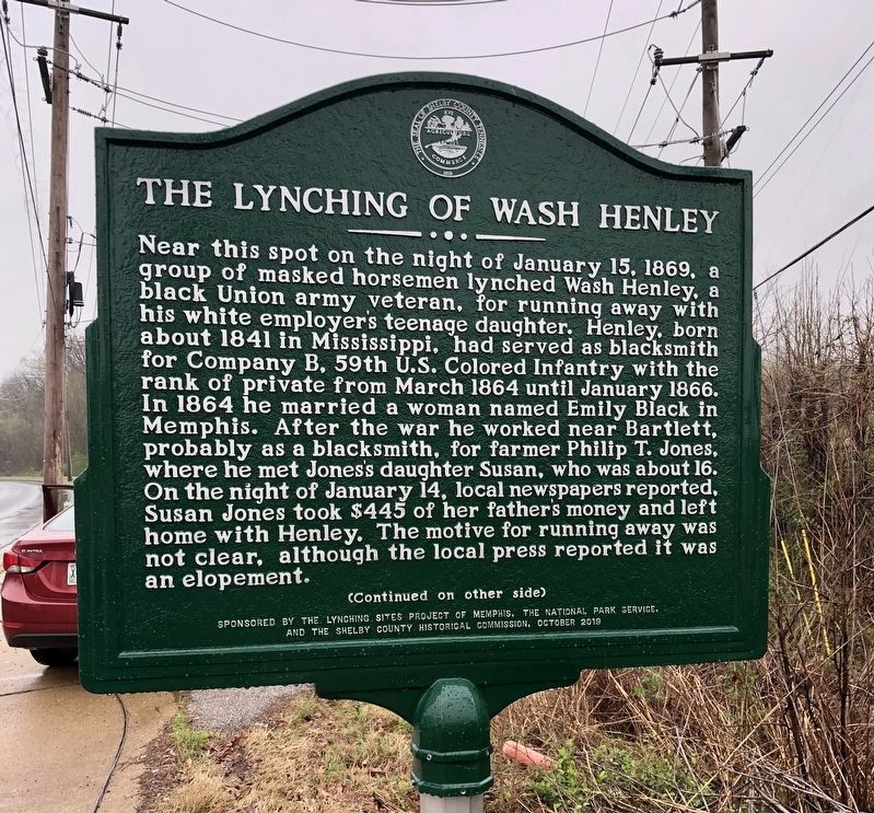 The Lynching of Wash Henley Marker image. Click for full size.