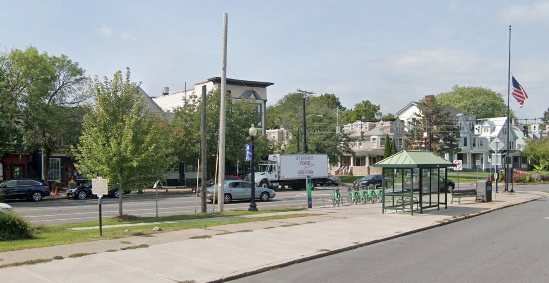 First Railroad Marker Remains Visible as of September 2019. image. Click for full size.