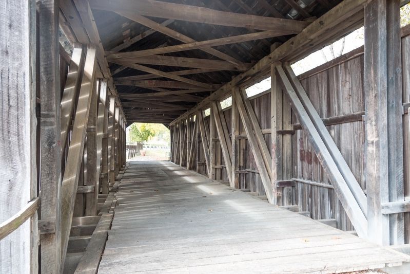 Ringos Mill Covered Bridge Interior image. Click for full size.