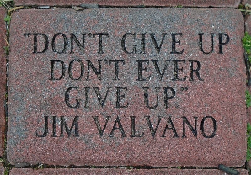 Cancer Survivors Park Coach Jim Valvano Paver image. Click for full size.