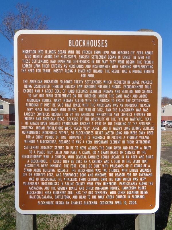 Blockhouses Marker image. Click for full size.