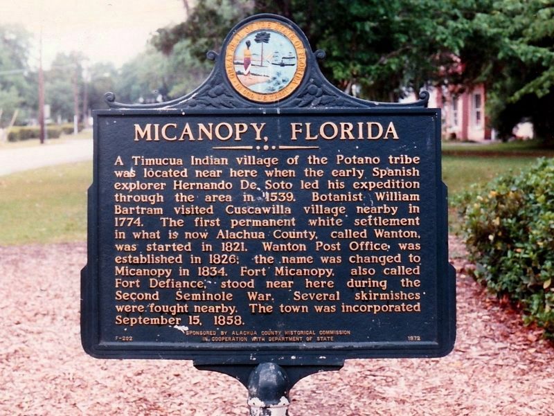 Micanopy, Florida Marker image. Click for full size.