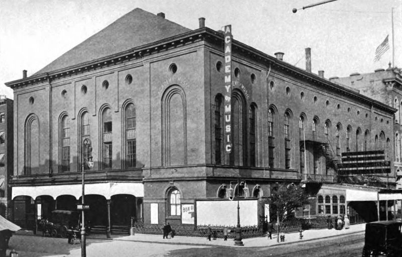 The Academy of Music, 1909. Click for full size. The Academy of Music, 1909 image. Click for full size.