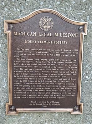 Mount Clemens Pottery Marker image. Click for full size.