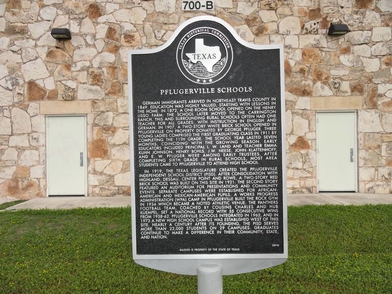 Pflugerville Schools Marker image. Click for full size.