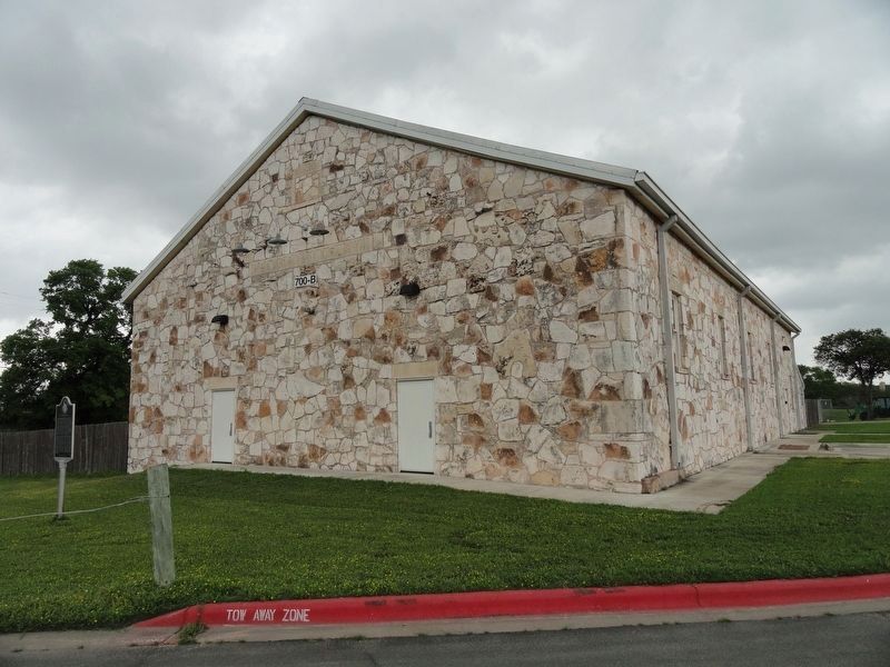 Pflugerville Schools Marker and Gymnasium image. Click for full size.