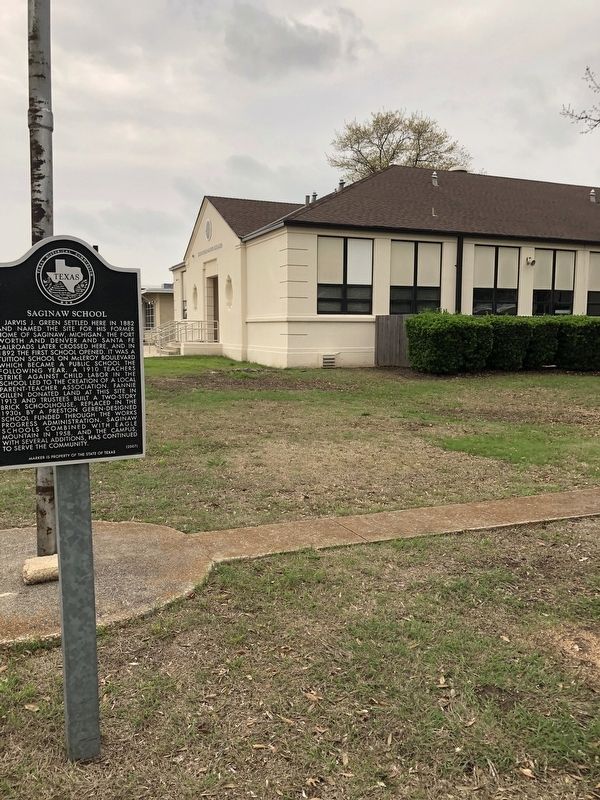 Saginaw School Marker image. Click for full size.