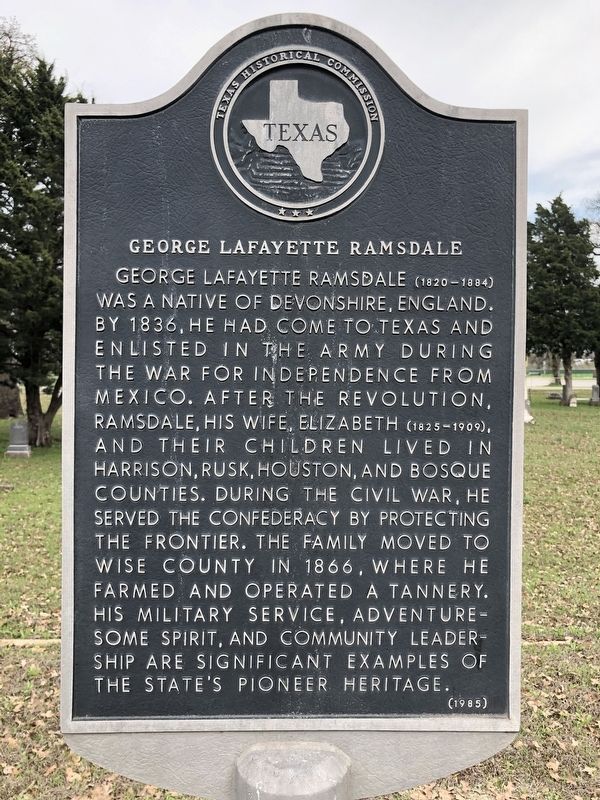 George Lafayette Ramsdale Marker image. Click for full size.