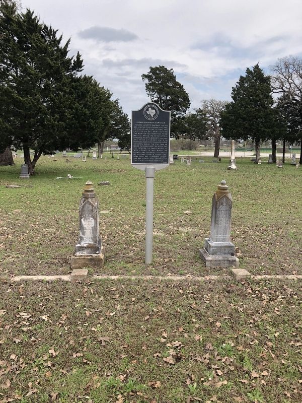 George Lafayette Ramsdale Marker. Click for full size. George Lafayette Ramsdale Marker image. Click for full size.