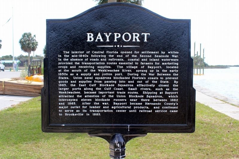 Bayport Marker after restoration image. Click for full size.