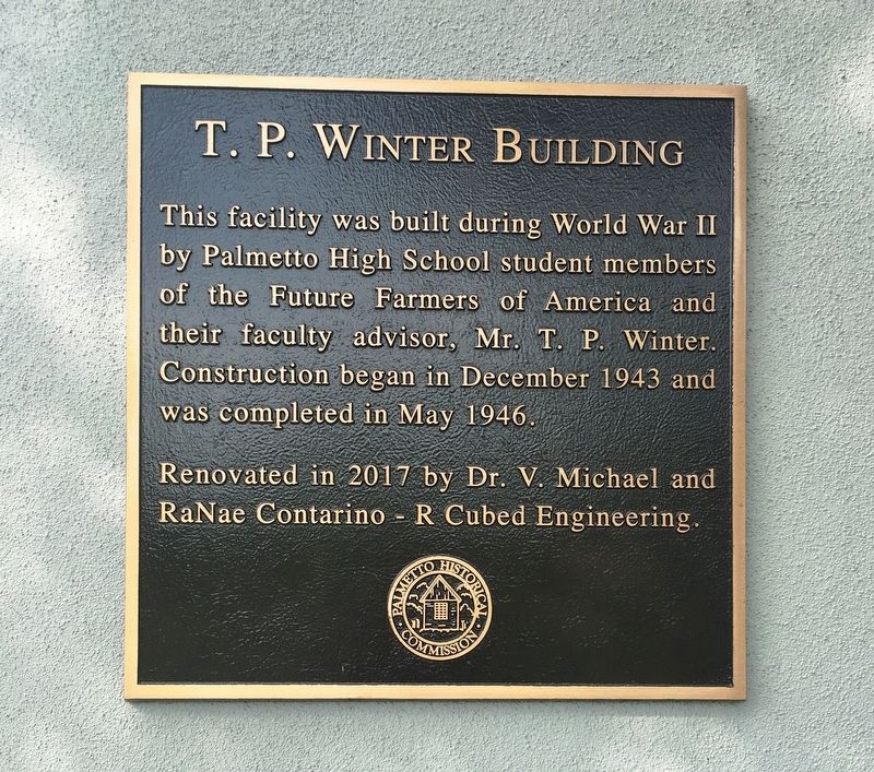 T.P. Winter Building Marker image. Click for full size.