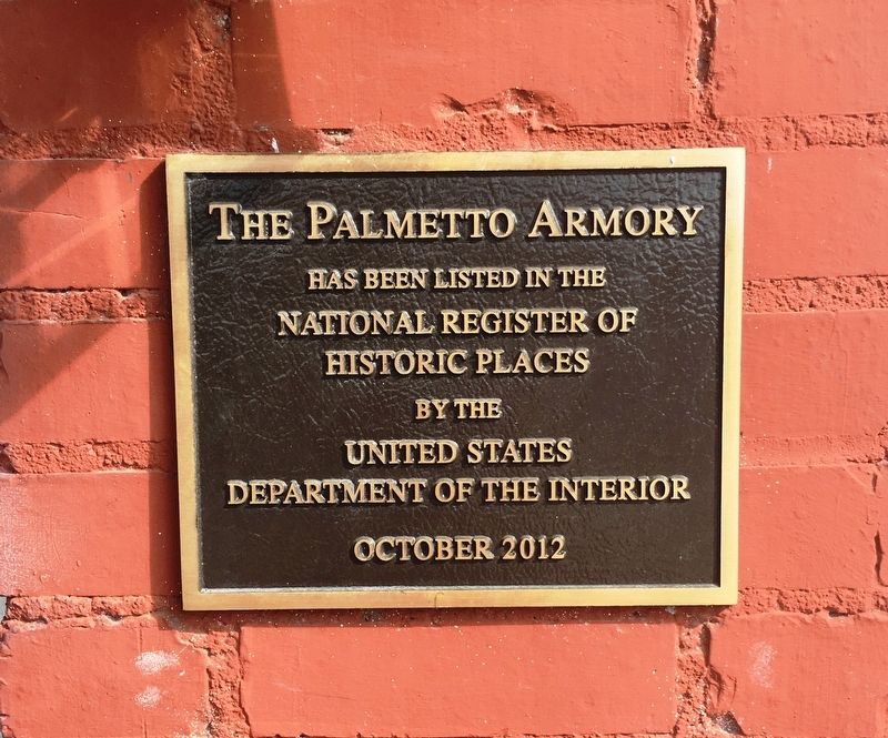The Palmetto Armory Marker image. Click for full size.