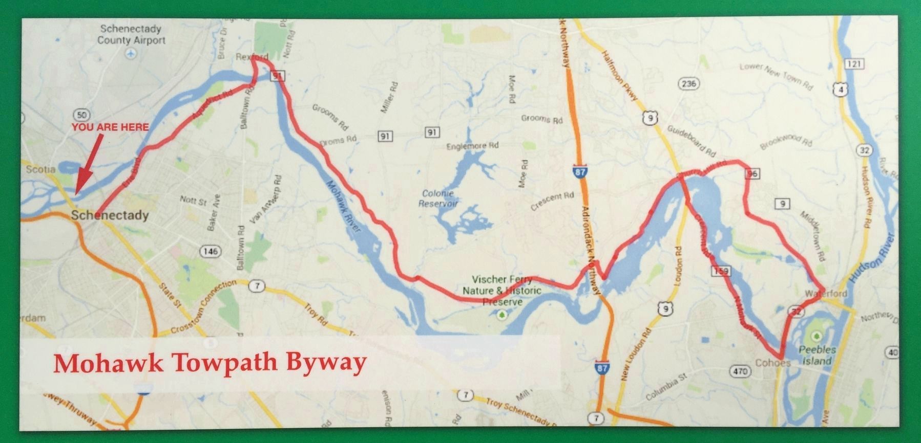 Early Frontier Marker - Detail; "<b>You Are Here</b>" Map image. Click for full size.