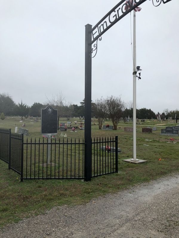 Elm Grove Cemetery Marker. Click for full size. Elm Grove Cemetery Marker image. Click for full size.