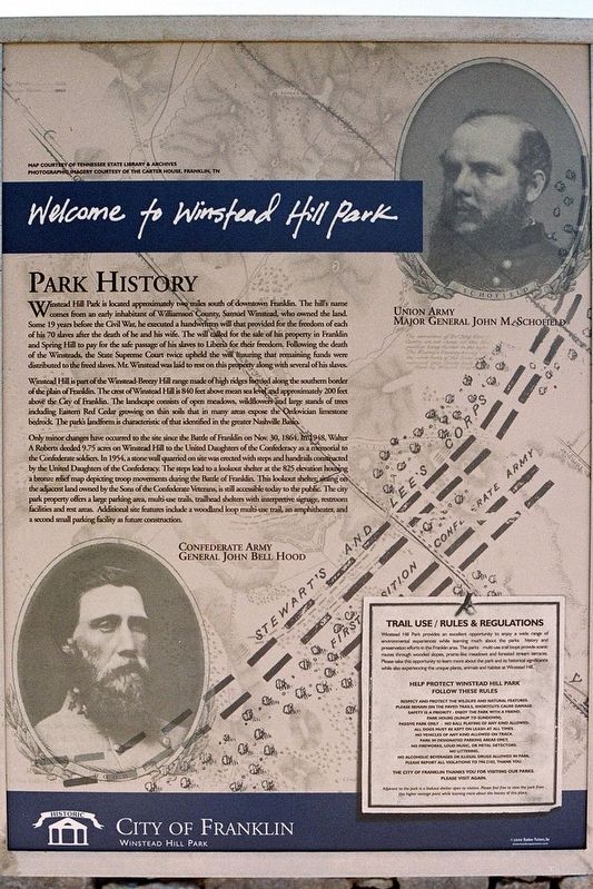 Welcome to Winstead Hill Park Marker image. Click for full size.