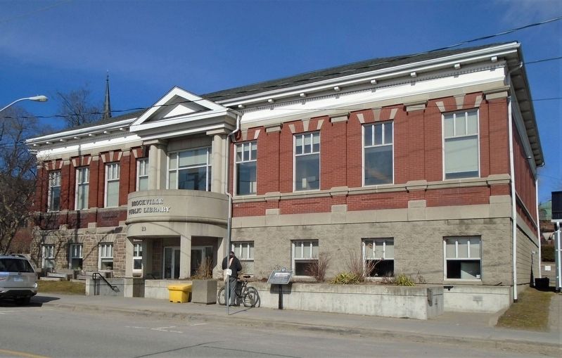 The Brockville Public Library and Marker image. Click for full size.