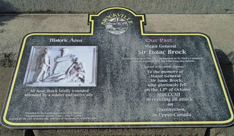 Major General Sir Isaac Brock Marker image. Click for full size.