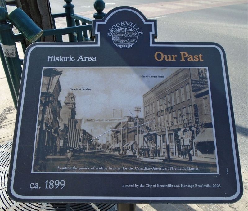 Tompkins Building and Grand Central Hotel Marker image. Click for full size.