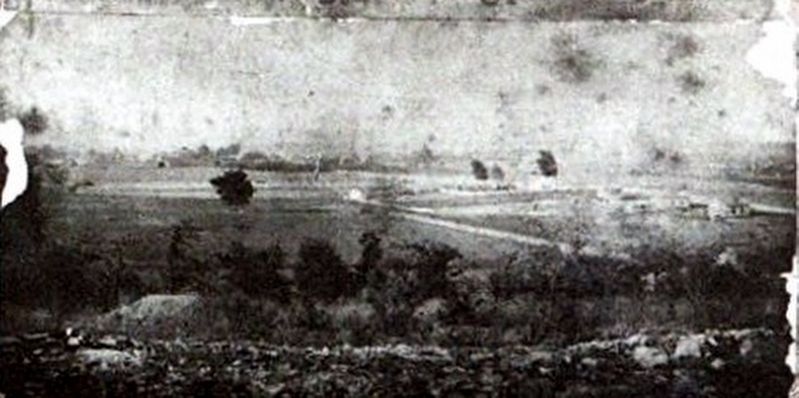 Inset - The Battle Field, Franklin Tennessee, c. 1883 image. Click for full size.